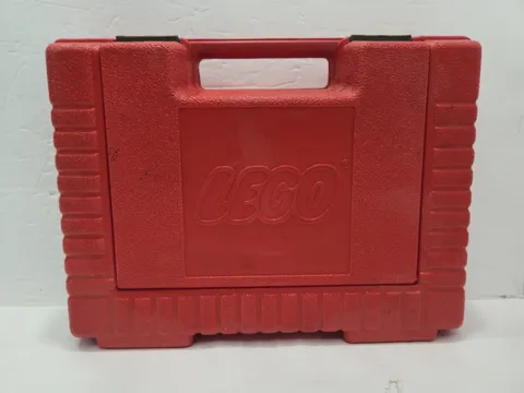 Vintage LEGO 1985 Red Plastic Storage Carrying Case 15x12x4" Briefcase Snap Lid