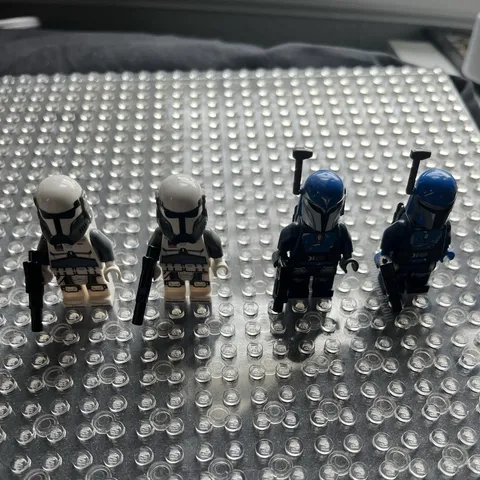 Lego imperial commando and mandalorian warrior mini figs