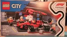 LEGO CITY: F1 Pit Stop & Pit Crew with Ferrari Car (60443) **NEW IN BOX**