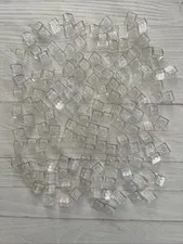 LEGO LOT 150 PCS TRANS CLEAR 2X2 SLOPE BRICK VARIETY BUILDING PIECES
