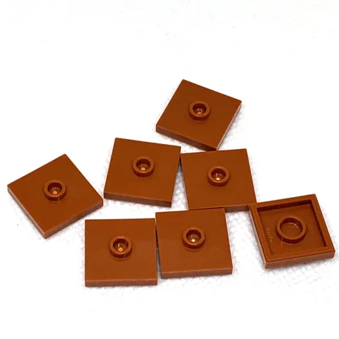 LEGO Parts - Dark Orange Plate 2 x 2 1 Stud Center (Jumper) 87580/23893 QTY 7