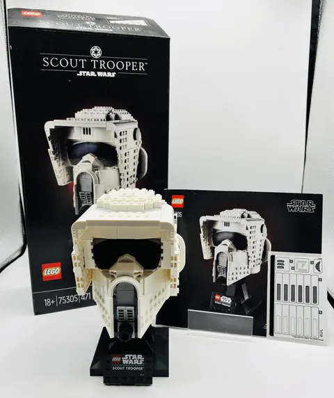 LEGO Star Wars: Scout Trooper Helmet (75305) Pre-owned w/Box, Stickers, Manual