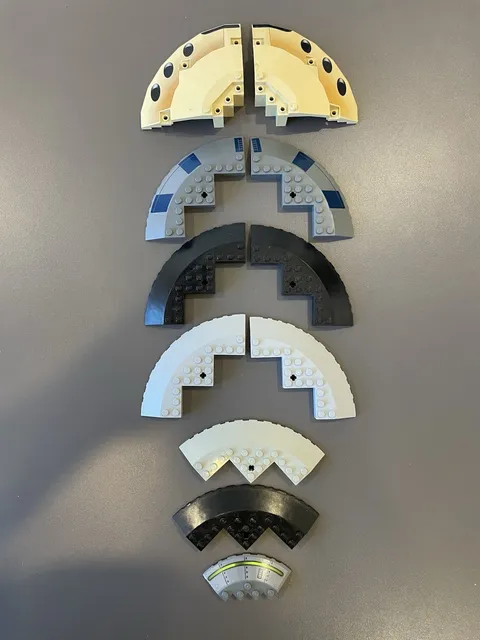 Lego STAR WARS PARTS 30117 TAN 58846 GREY BLACK  SAUCER TOP RARE
