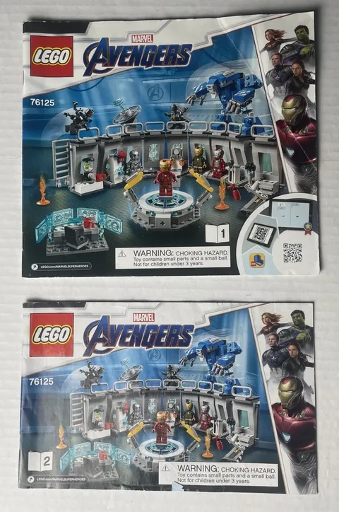 LEGO Super Heroes 76125 Iron Man Hall of Armour Instructions Booklet Manual Book