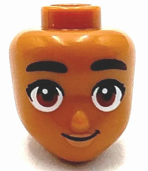 Lego New Mini Doll Head Friends with Dark Brown Thick Eyebrows Piece