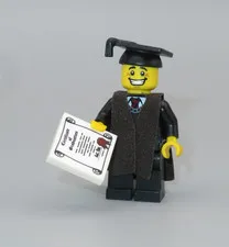 LEGO Graduate Diploma minifigure college graduating Collectible Series 5 CMF