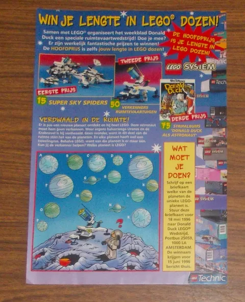 Rare Advertising LEGO Space 6982 Explorien Starship 1737 Scorpion Detector 1996