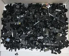 LEGO Black 3.5 lb Bulk Lot  Misc Bricks Plates Star Wars  Building Pieces Clean