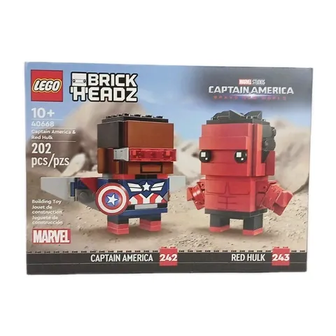 LEGO® Brickheadz Captain America and Red Hulk Building Set 40668
