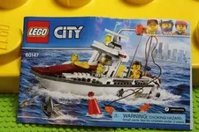 LEGO (60147) City, Fishing Boat, Used, 100% Complete W/Manual, No Box