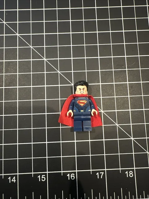LEGO Superman Minifigure Superman Dark Blue Suit Tousled Hair sh219 Super Heroes