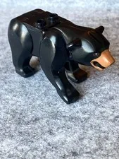 LEGO Black Bear Mini Figure Animal~2 Back Studs! READ DESCRIPTION