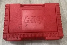 1984 LEGO Red Storage Carrying Case Box USA Made Vintage Basic 06082 HTF Rare