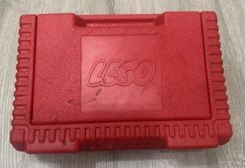 1984 LEGO Red Storage Carrying Case Box USA Made Vintage Basic 06082 HTF Rare