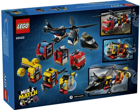 New LEGO CITY Helicopter, Fire Truck & Submarine Remix 60462