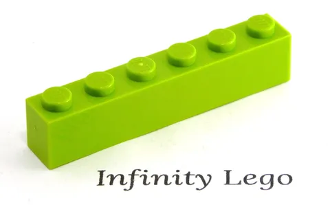 10 LEGO Lime Bricks 1 x 6 (3009) - (10 Pieces)