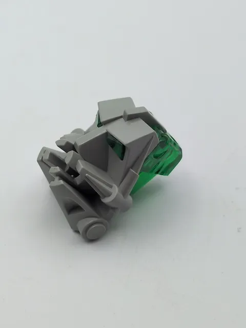 LEGO Bionicle Head Connector Block Eye/Brain Stalk 32553 - Light Gray, Green