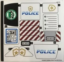 LEGO STICKER SHEET 60316 POLICE STATION ONLY from set New & Genuine