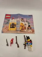 Vintage Lego 6259 - Pirates Broadside's Brig - MANUAL + Minifigure + extra parts