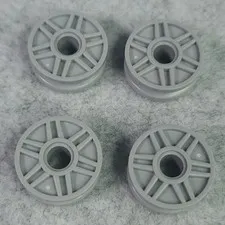 LEGO 64712 Wheel Hard Plastic Small Cleats and Flanges Light Bluish Gray x4
