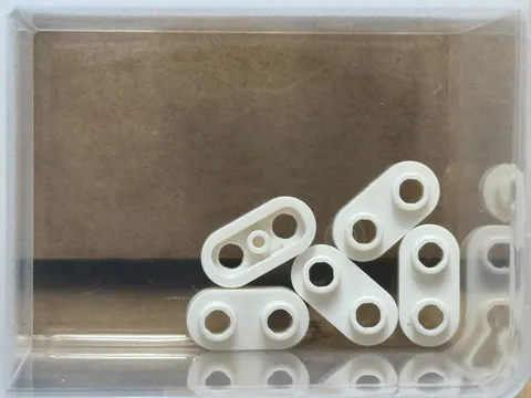 LEGO Parts - White Plate, Round 1 x 2 with Open Studs - No 35480 - QTY 5