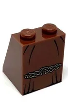 LEGO Skirt Celtic Knot Gathered Maxi Skirt Leg Dark Brown Viking Robe