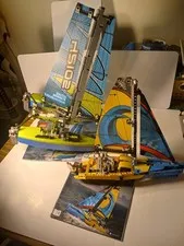 LEGO Technic Catamaran and Racing Yacht Complete w/ Instructions NO BOX