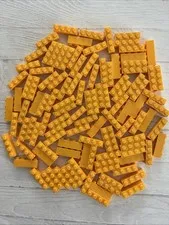 LEGO BRIGHT LIGHT ORANGE LOT 110 PCS 1X4 BRICK BLOCK BUILDING PIECES