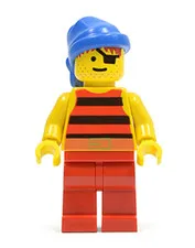 LEGO Pirates Minifigure Pirate Red pi030 6290 6289