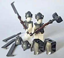 LEGO 21348 Pearl Dark Grey orc HELMET ARMOR castle 40893 11377 Titanium Metallic