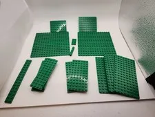 Lego Green Base Plates Assorted Sizes