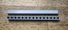 Lego Light Bluish Gray Technic, Liftarm, Thick 1 X 15 QTY 2 Part No. 32278.