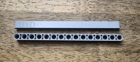 Lego Light Bluish Gray Technic, Liftarm, Thick 1 X 15 QTY 2 Part No. 32278.