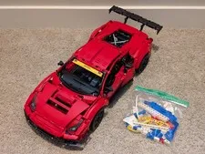LEGO Technic Ferrari 488 GTE 'AF Corse #51' - 100% Complete And Full Red Recolor