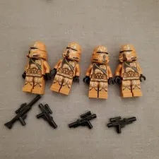4 Lego Star Wars Geonosis Clone Airborne Trooper Minifigure 75089