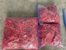 LEGO Bulk Red Bricks 100% Genuine 10 Lbs Clean Bulk Lot