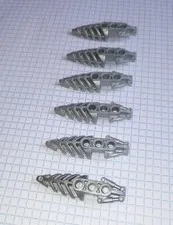 6 Bionicle Lego 50858 Pearl Light Gray Visorak Foot w/ 3 pin holes Genuine Lego