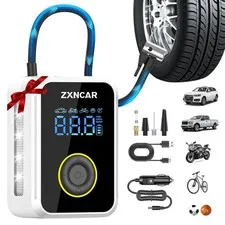 Zxncar 4X Inflation Smart Tire Inflator Portable Air Compressorcordless