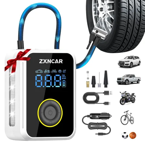 Zxncar 4X Inflation Smart Tire Inflator Portable Air Compressorcordless
