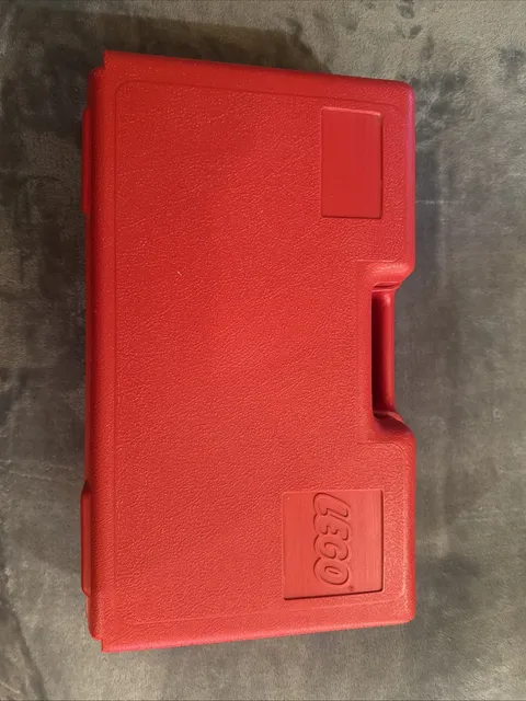 Vintage Lego box red 1980's Storage Carrying Case w/lego's inside!