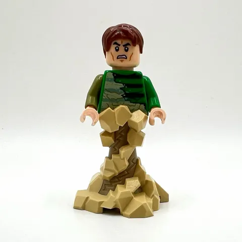 LEGO Sandman Green Outfit Swirling Base Super Heroes Spider-Man sh0685