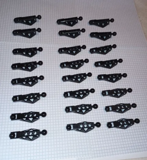 24 Lego 45749 Black Bionicle Lower Leg Section Rahkshi type Genuine Lego 24 pcs