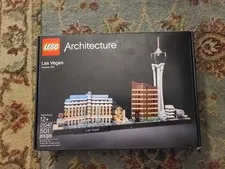 LEGO Architecture Las Vegas 21047 501pc Complete Set Retired 2018 Factory Sealed