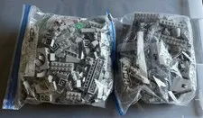 Lego Bulk Lot Of Light Bluish Gray Castle Bricks 2 Lbs. Medieval, fantasy Castle