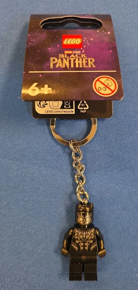 Lego #854189 Black Panther Minifigure Keychain Brand New