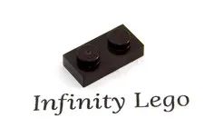 50 LEGO Dark Brown Plate 1 x 2 (3023) - (50 Pieces)