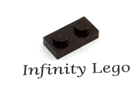 50 LEGO Dark Brown Plate 1 x 2 (3023) - (50 Pieces)