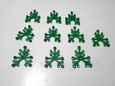 LEGO- #2417-GREEN -PLANT LEAVES 6 x 5 -10 PIECES