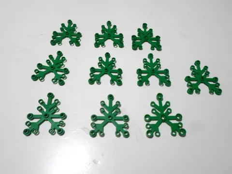 LEGO- #2417-GREEN -PLANT LEAVES 6 x 5 -10 PIECES