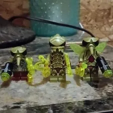 LEGO Alien Conquest Alien Minifigure Lot of 3 with Trans-Neon Green Accessories